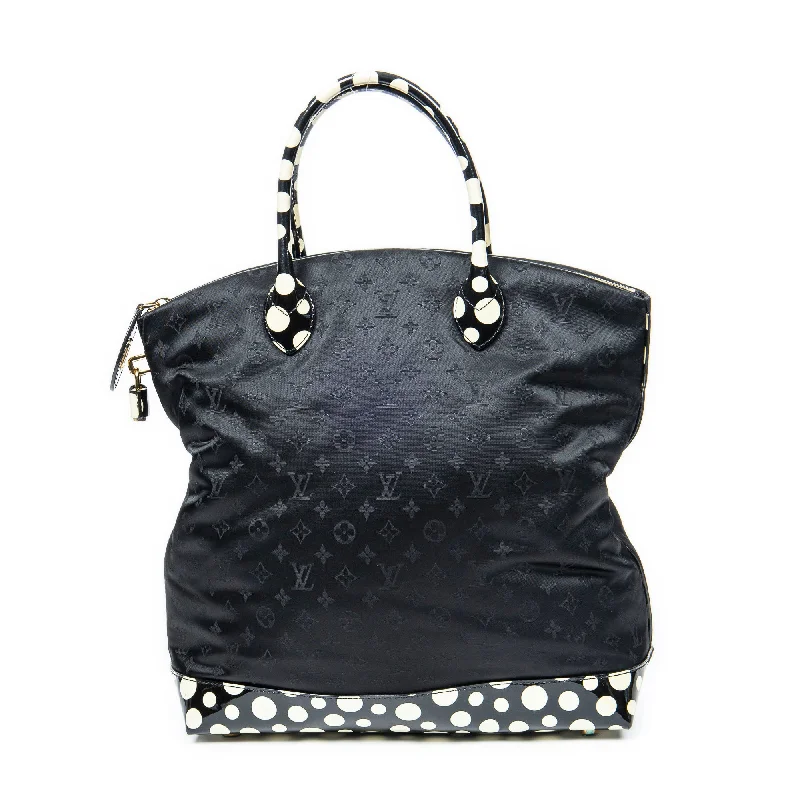 Shoulder bags with durable hemp for sustainability -Ltd. Ed. Yayoi Kusama Infinity Dots Lockit MM