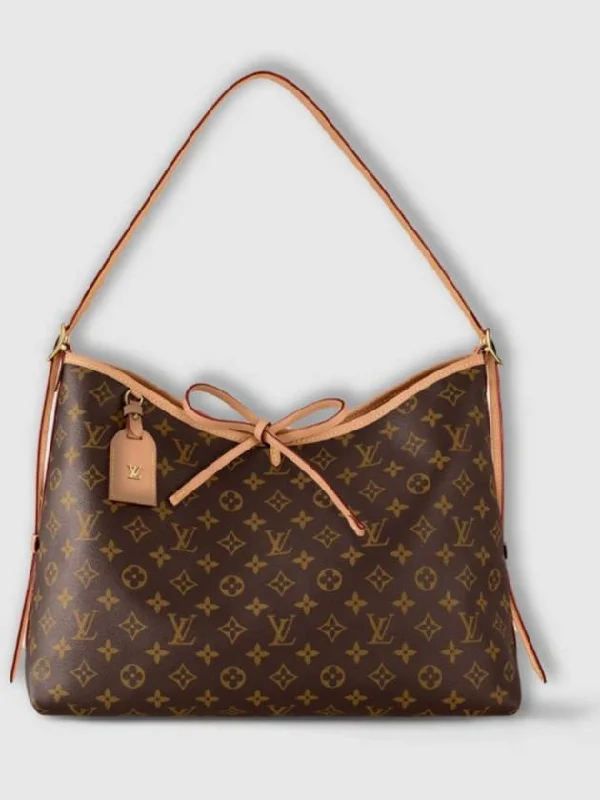 Carryall MM Monogram Shoulder Bag Brown