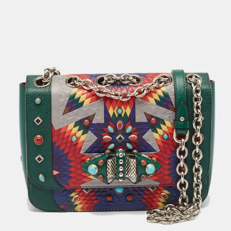 Shoulder bags with bold stripes for trendiness -Christian Louboutin Multicolor Leather Sweet Charity Shoulder Bag