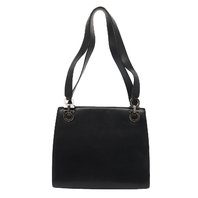 Shoulder bags with sleek leather for work -Salvatore Ferragamo Gancini  Leather Shoulder Bag (Pre-Owned)