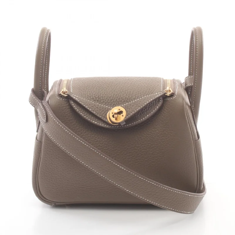 Shoulder bags with spacious pockets for travel -Hermes Lindy Mini Shoulder Bag Brown