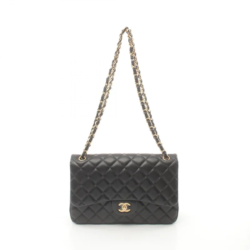 Shoulder bags with bold checks for trend -Chanel Lambskin Large Classic Flap Shoulder Bag