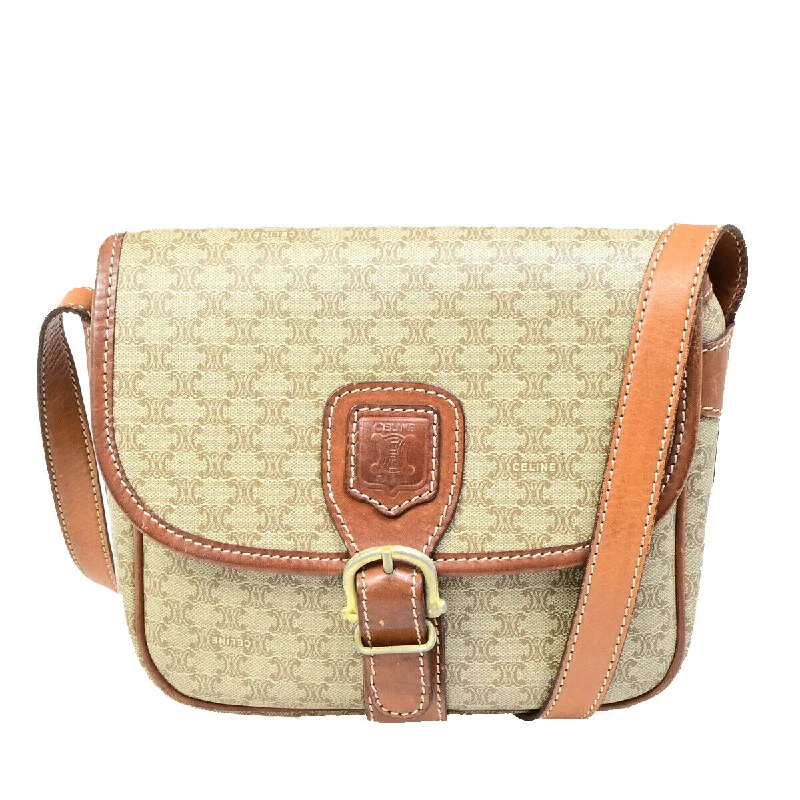 Shoulder bags with geometric patterns for modernity -Céline Macadam  Canvas Shoulder Bag (Pre-Owned)