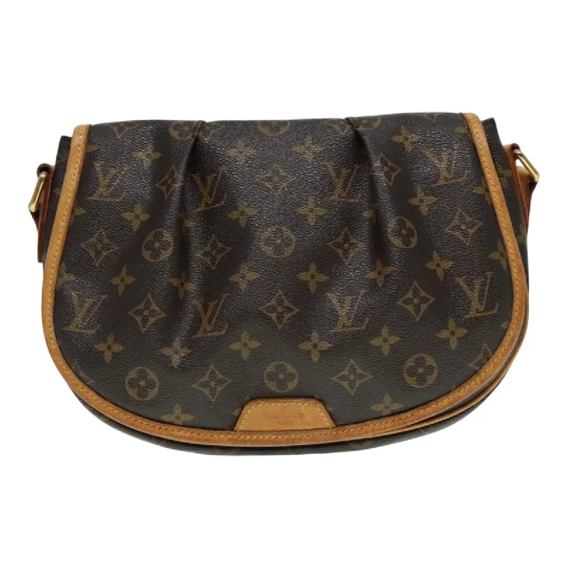 Canvas shoulder bags perfect for casual outings -Louis Vuitton Menilmontant  Canvas Shoulder Bag (Pre-Owned)