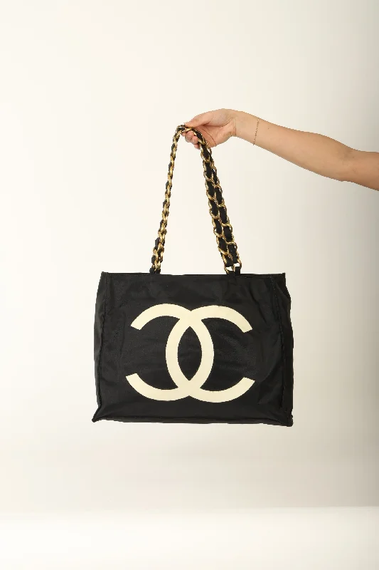 Chanel Nylon Chunky Chain Tote