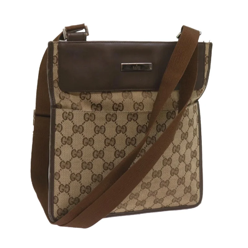 Shoulder bags with modern logos for branding -Gucci Gg Canvas  Canvas Shoulder Bag (Pre-Owned)