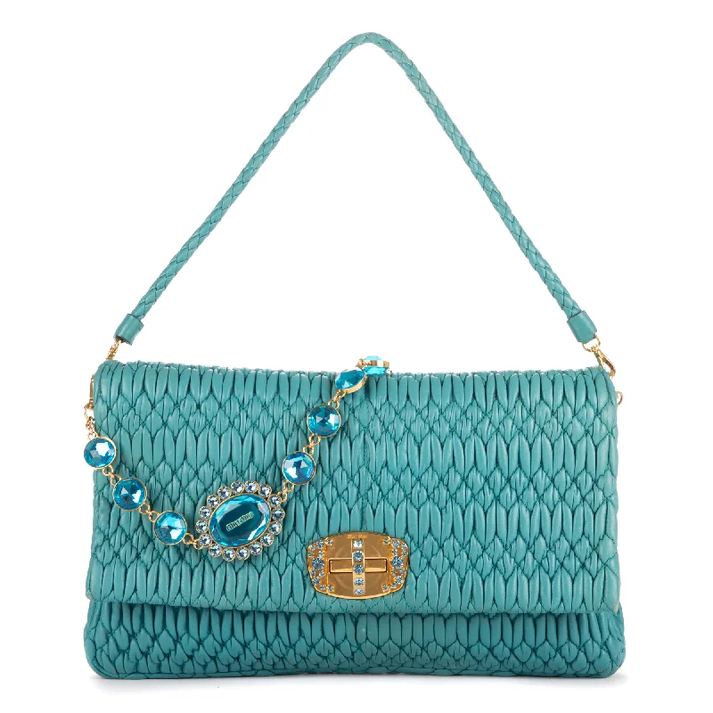 Shoulder bags with playful patterns for fun -Iconic Crystal Cloqué Bag Large