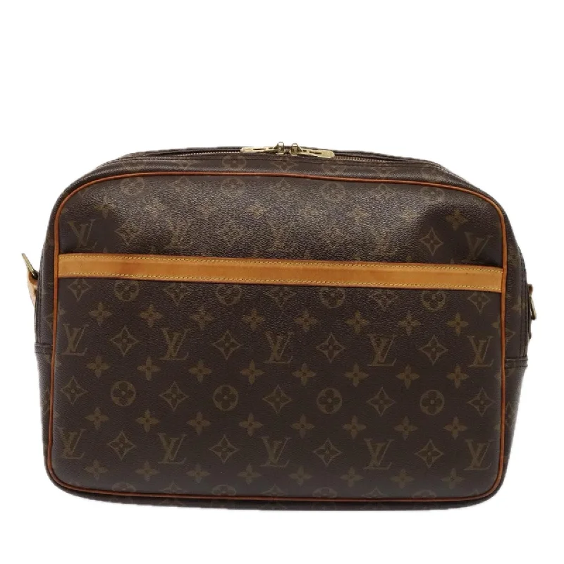 Shoulder bags with animal prints for flair -Louis Vuitton Reporter  Canvas Shoulder Bag (Pre-Owned)