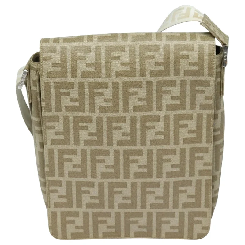 Shoulder bags with expandable sides for flexibility -Fendi Zucca  Canvas Shoulder Bag (Pre-Owned)