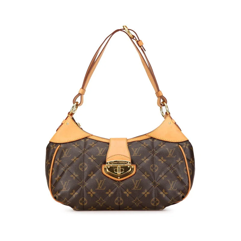 Shoulder bags with denim fabric for casual -Louis Vuitton Monogram Etoile City Bag GM Brown