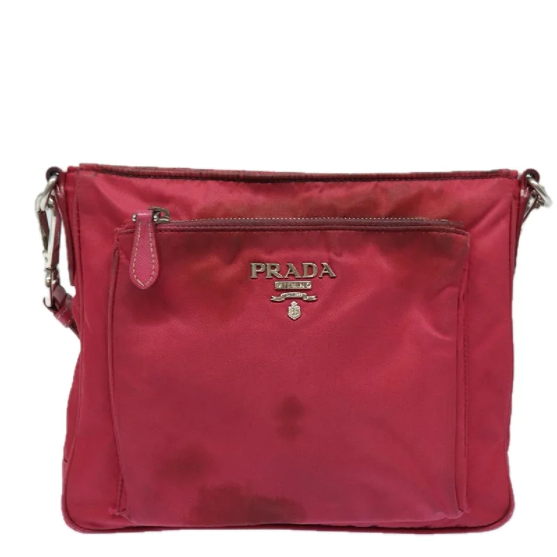 Shoulder bags with expandable sides for flexibility -Prada --  Synthetic Shoulder Bag (Pre-Owned)