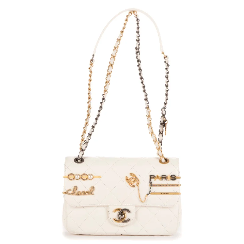 Shoulder bags with perforated details for style -Coco Clips Rhinestones Single Flap