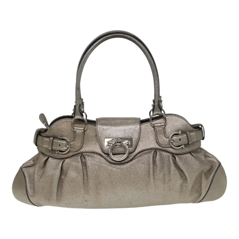 Shoulder bags with sleek hardware for sophistication -Salvatore Ferragamo Gancini  Leather Shoulder Bag (Pre-Owned)