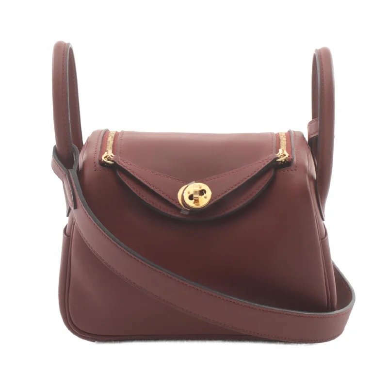 Shoulder bags with bold checks for trend -Hermes Lindy Mini Shoulder Bag Bordeaux