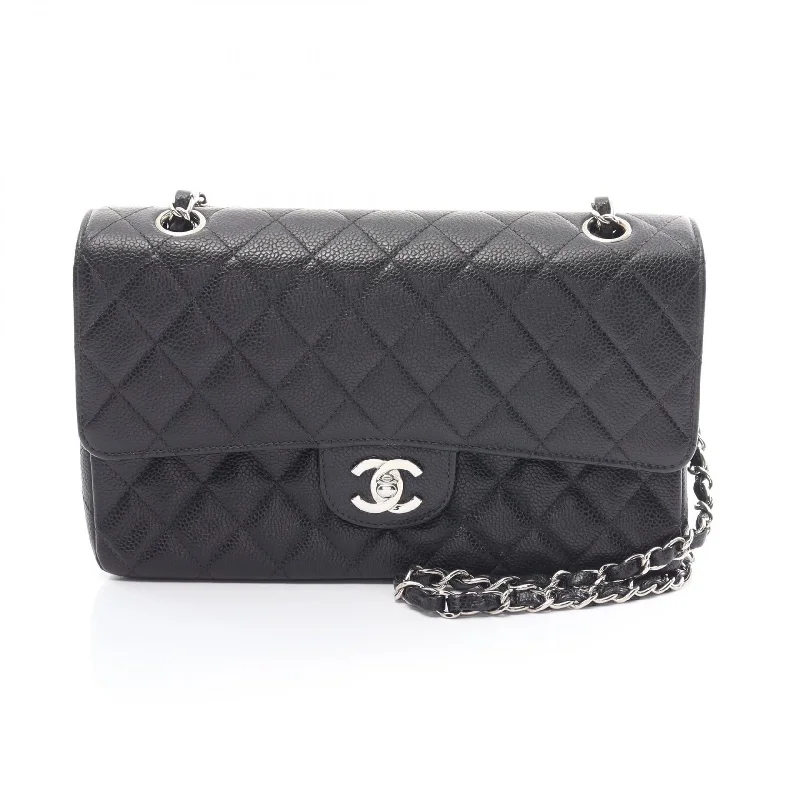 Shoulder bags with colorful straps for flair -Chanel Caviar Double Flap Shoulder Bag