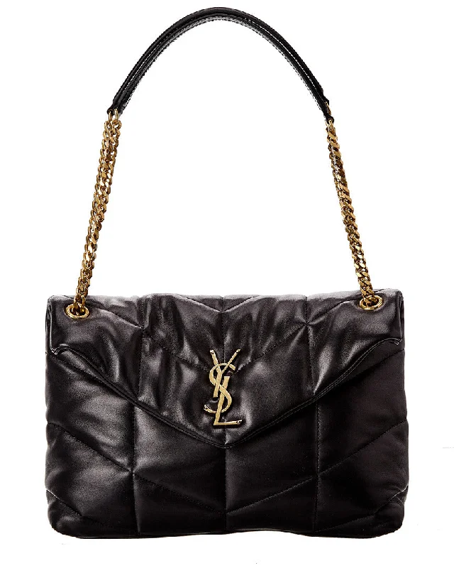 Shoulder bags with spacious interiors for storage -Saint Laurent Loulou Puffer Medium Leather Shoulder Bag