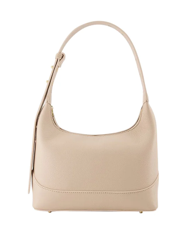 Shoulder bags with soft velvet for luxury -Loop Hobo Bag - Elleme - Beige - Leather