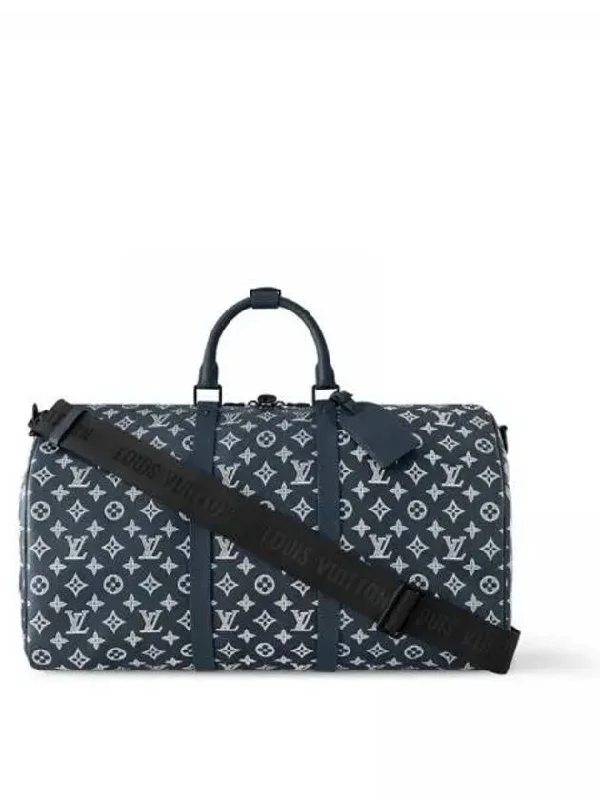 Carrier Travel Bag Boston Bag Keepall Bandoulier 50 Navy Blue M24953