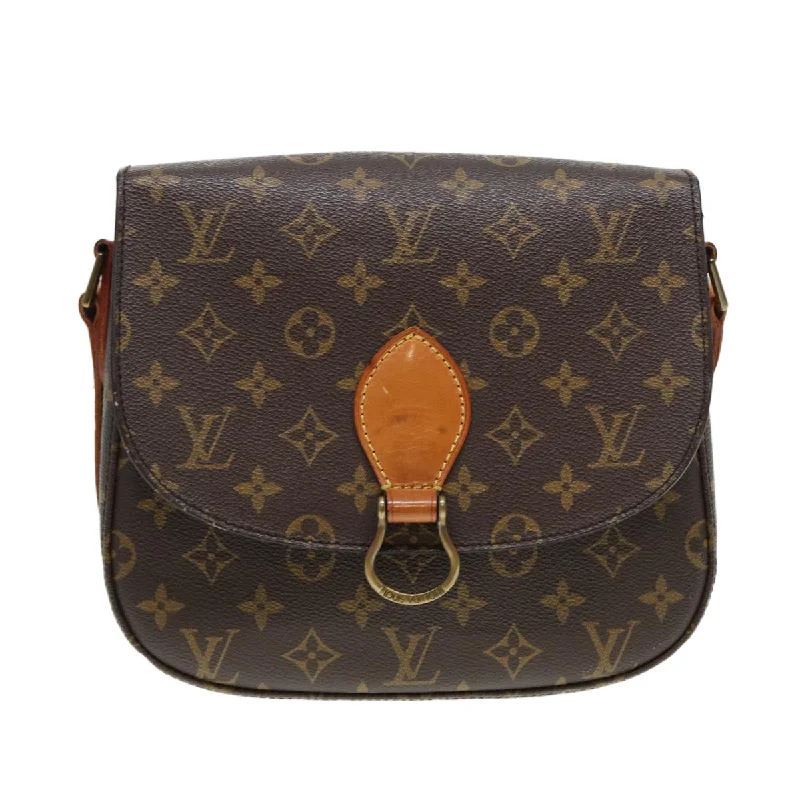 Shoulder bags with wide openings for access -Louis Vuitton Saint Cloud  Canvas Shoulder Bag (Pre-Owned)