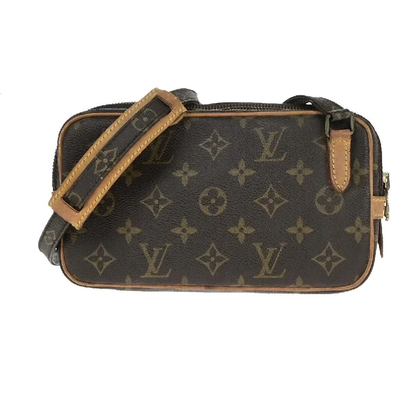 Shoulder bags with soft fabric for comfort -Louis Vuitton Marly  Canvas Shoulder Bag (Pre-Owned)