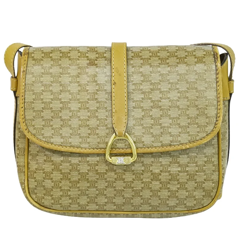 Shoulder bags with spacious pockets for travel -Céline Macadam  Canvas Shoulder Bag (Pre-Owned)