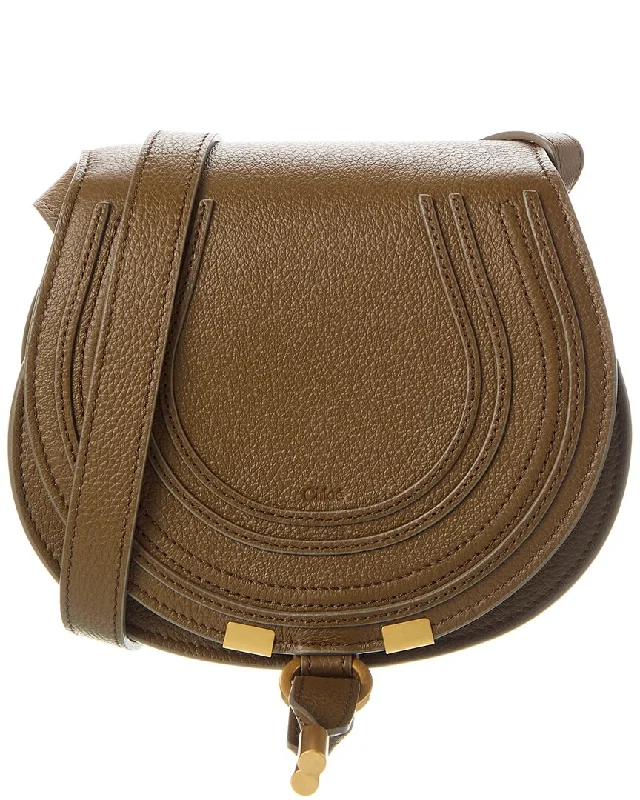 Shoulder bags with vegan suede for softness -Chloé Marcie Small Leather Saddle Bag