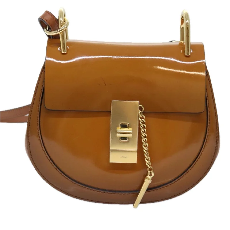 Shoulder bags with sleek zippers for closure -Chloé Drew  Patent Leather Shoulder Bag (Pre-Owned)