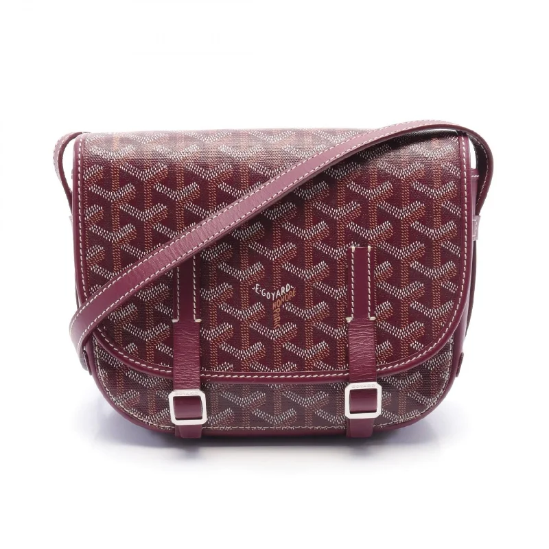 Shoulder bags with bold logos for branding -Goyard Belvedere PM Shoulder Bag PVC Canvas Leather