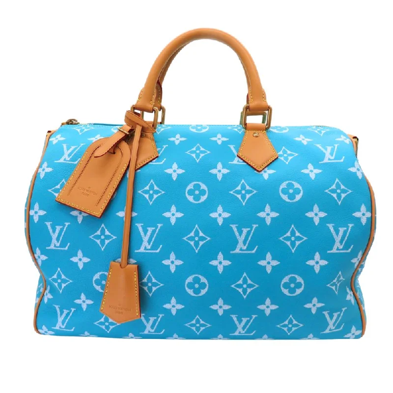 Shoulder bags with bright florals for cheer -Louis Vuitton Turquoise Speedy 40 Shoulder Bag