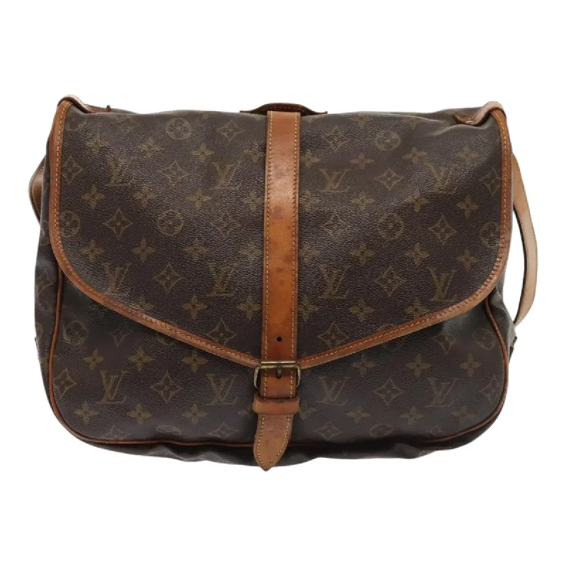 Reversible shoulder bags offering two chic looks -Louis Vuitton Saumur 35  Canvas Shoulder Bag (Pre-Owned)