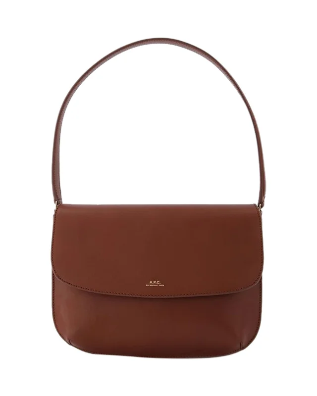 Shoulder bags with sleek leather for work -Sarah Shoulder Bag - A.P.C. - Leather - Hazelnut