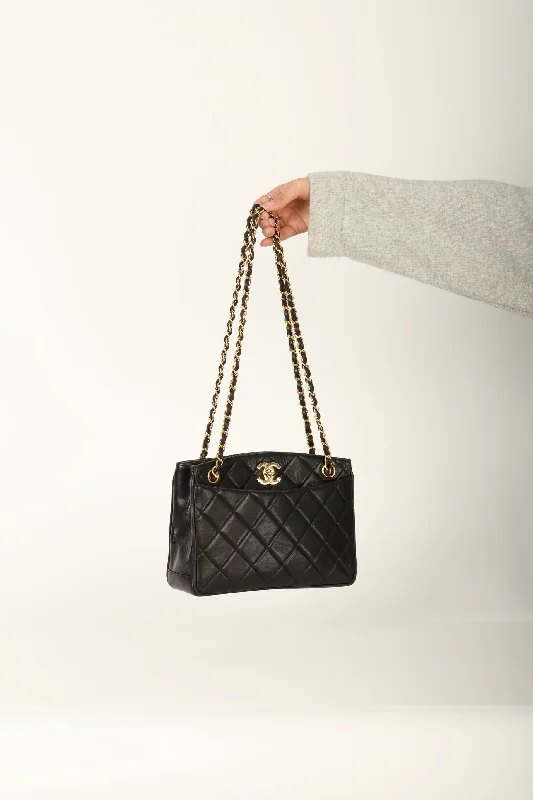 Chanel 1994 Lambskin Turnlock Tote