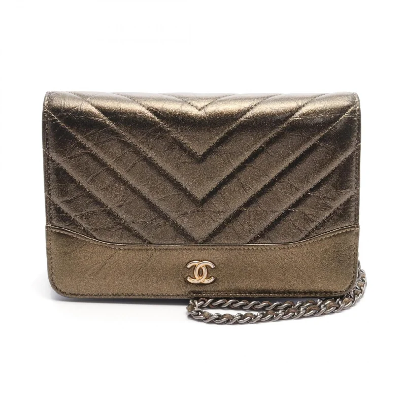 Shoulder bags with lightweight nylon for ease -Chanel Chevron V-Stitch Leather Shoulder Bag