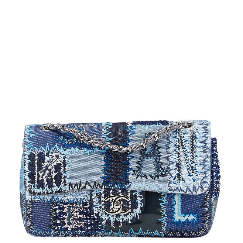 Shoulder bags with playful patterns for fun -Chanel Denim Caviar Patchwork Shoulder Bag