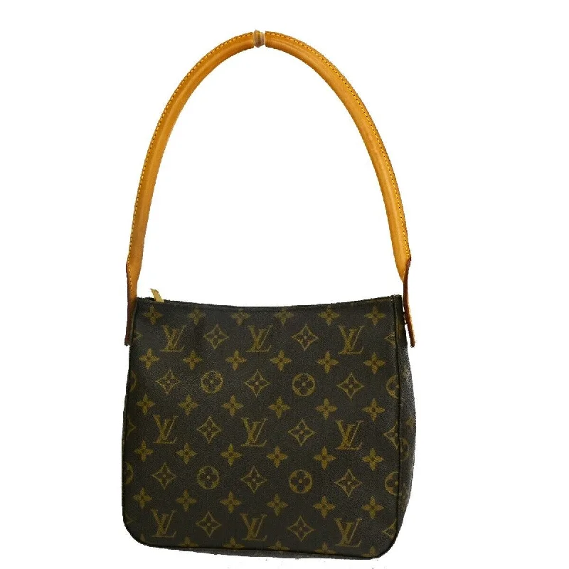 Shoulder bags with thick straps for durability -Louis Vuitton Looping Mm  Canvas Shoulder Bag (Pre-Owned)