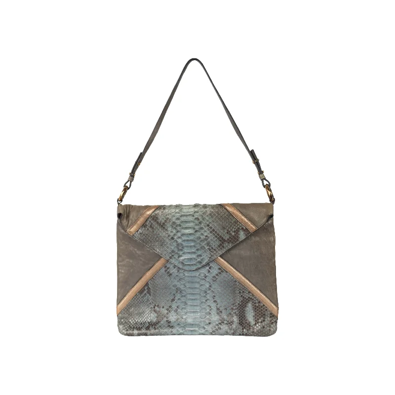 Shoulder bags with contrast stitching for detail -Chloe Snakeskin Envelope Bag - '00s