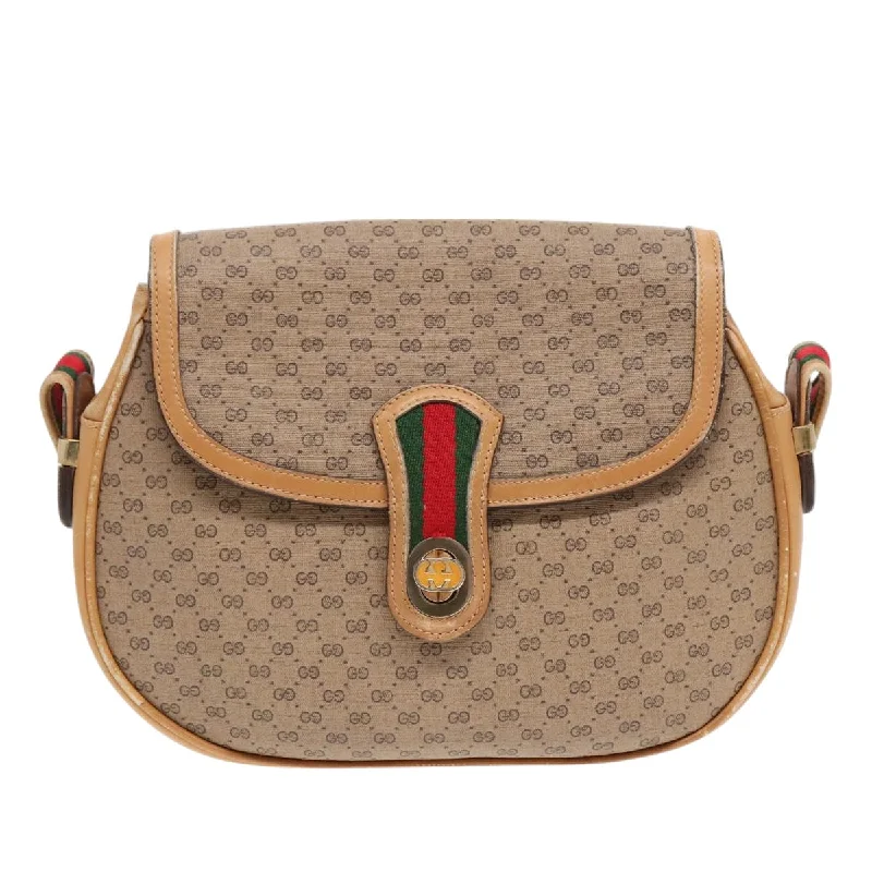 Shoulder bags with leather accents for elegance -Gucci Ophidia  Canvas Shoulder Bag (Pre-Owned)