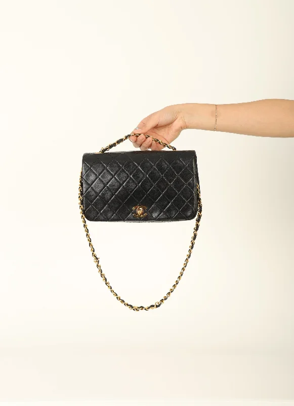 Chanel 1989 Lambskin Turnlock Medium Full Flap