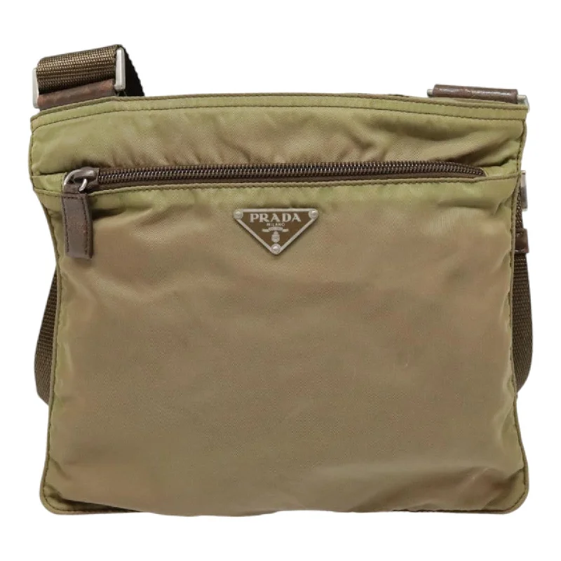 Shoulder bags with elegant gold-tone hardware -Prada Triangle Logo  Synthetic Shoulder Bag (Pre-Owned)