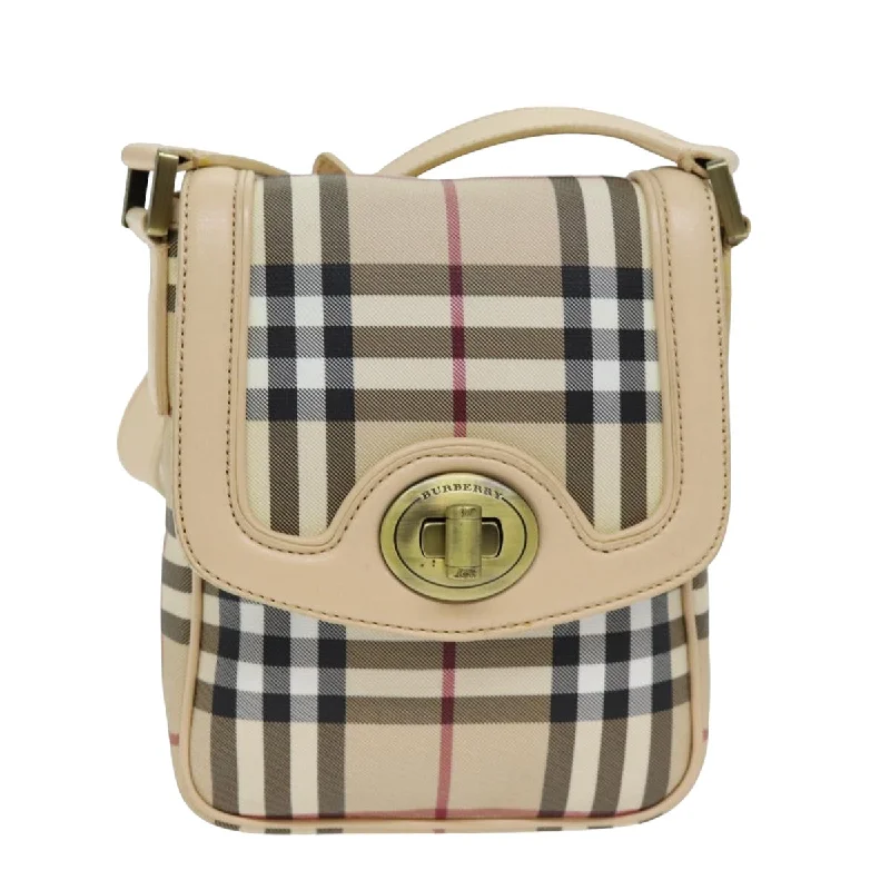 Shoulder bags with reinforced stitching for durability -Burberry Nova Check  Canvas Shoulder Bag (Pre-Owned)