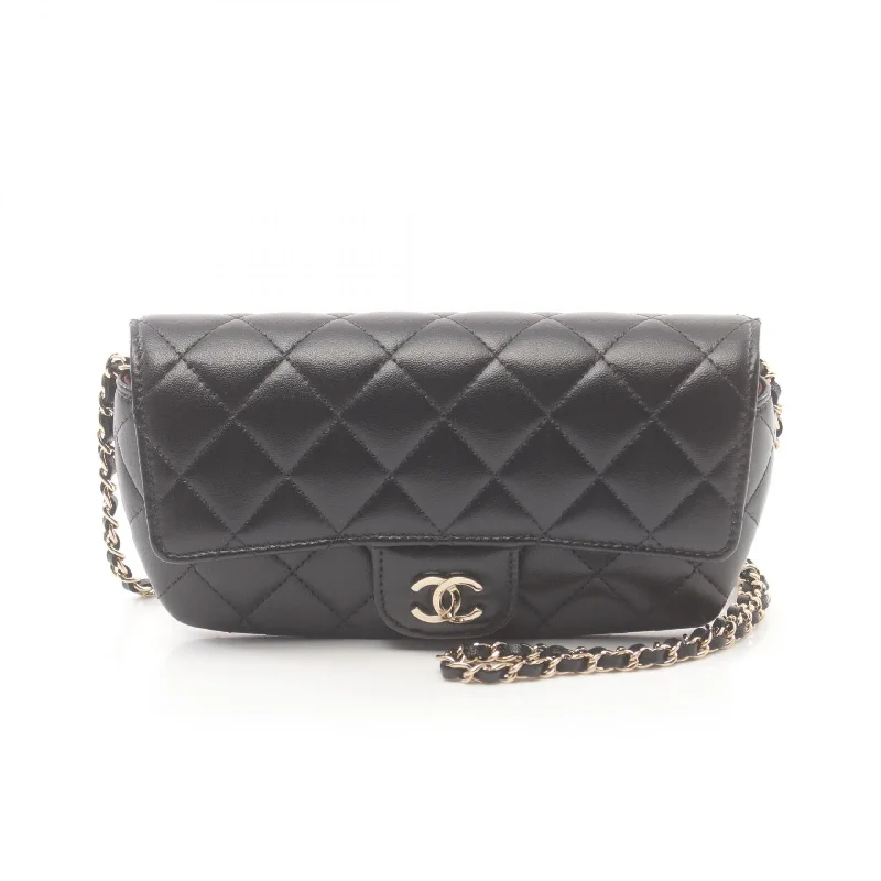 Shoulder bags with sleek black for elegance -Chanel Lambskin Matelasse Shoulder Bag