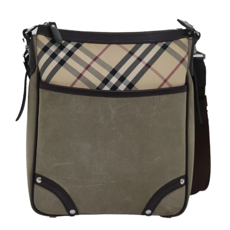 Shoulder bags with spacious pockets for travel -Burberry Nova Check  Canvas Shoulder Bag (Pre-Owned)