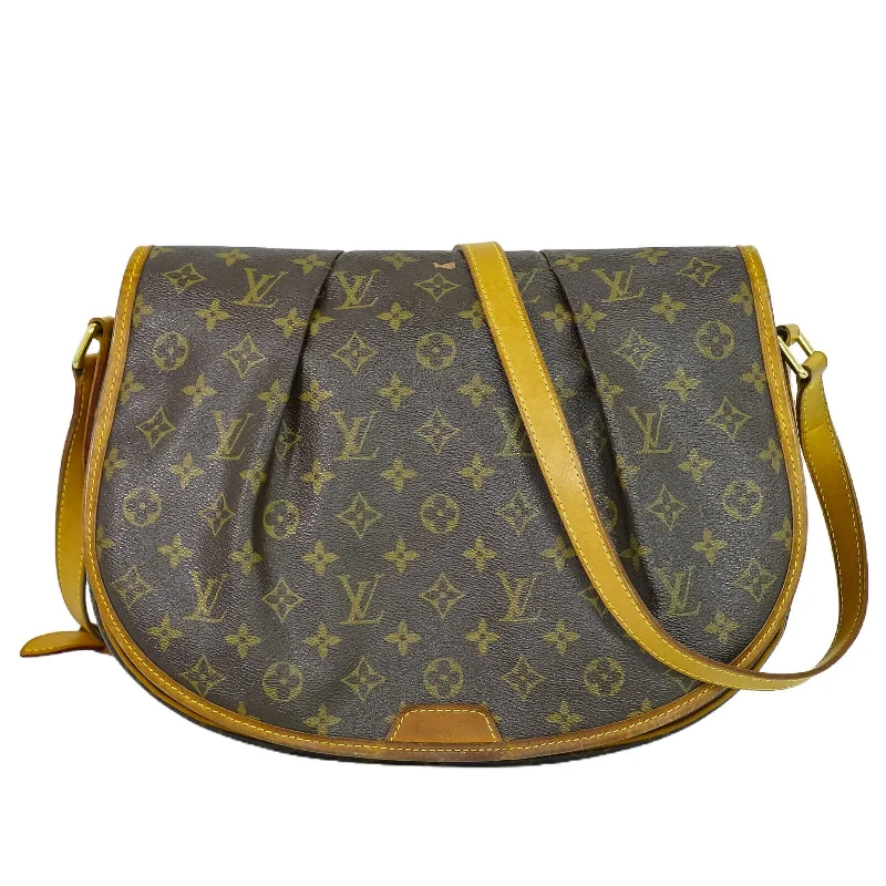 Shoulder bags with floral embroidery for detail -Louis Vuitton Menilmontant  Canvas Shoulder Bag (Pre-Owned)