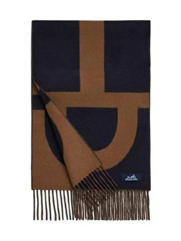 Cassac Grand Morse Cashmere Muffler Marine Bronze