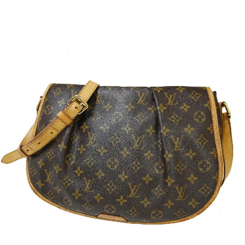 Foldable shoulder bags for easy travel storage -Louis Vuitton Menilmontant  Canvas Shoulder Bag (Pre-Owned)