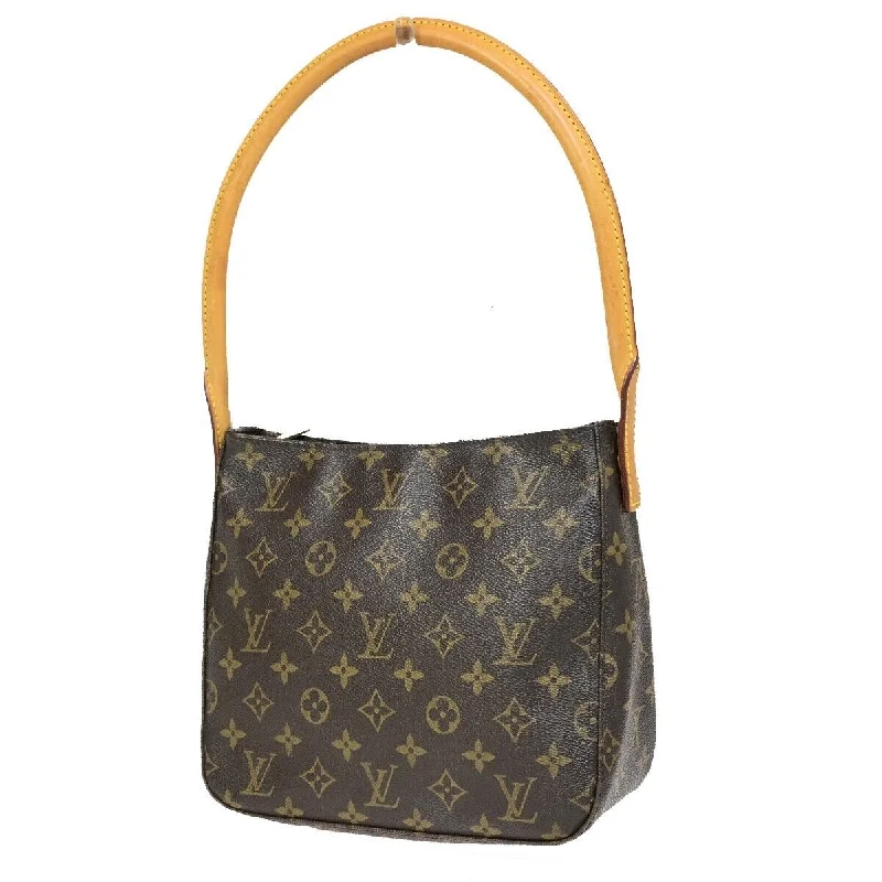 Designer shoulder bags with luxury brand logos -Louis Vuitton Looping Mm  Canvas Shoulder Bag (Pre-Owned)