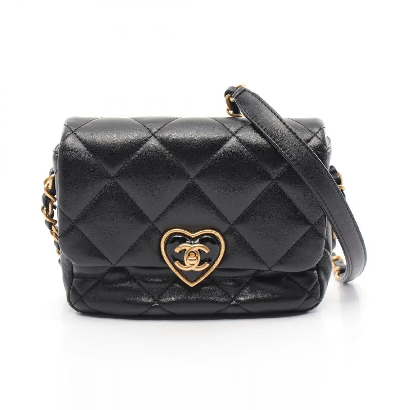 Shoulder bags with soft velvet for luxury -Chanel Matelasse Heart Lock Shoulder Bag