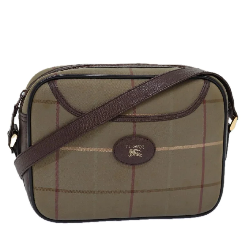 Shoulder bags with perforated details for style -Burberry Vintage Check  Canvas Shoulder Bag (Pre-Owned)