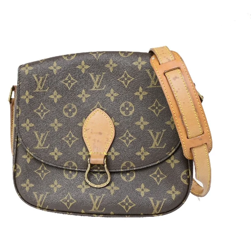 Shoulder bags with suede accents for texture -Louis Vuitton Saint Cloud  Canvas Shoulder Bag (Pre-Owned)