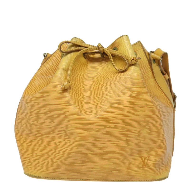 Shoulder bags with vintage clasps for nostalgia -Louis Vuitton Noe  Leather Shoulder Bag (Pre-Owned)